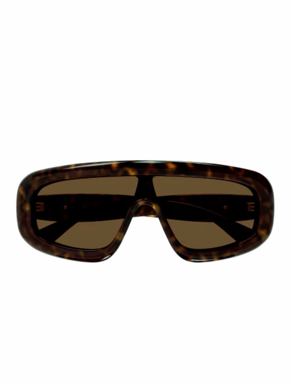 Bottega Veneta Bombe Shield Sunglasses in tortoise.  New in box.
